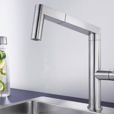 Robinet de cuisine Blanco PANERA-S 521547 extractible, acier inoxydable brossé - Publicité Robinet de cuisine Blanco PANERA-S 521547 extractible, acier inoxydable brossé - Publicité