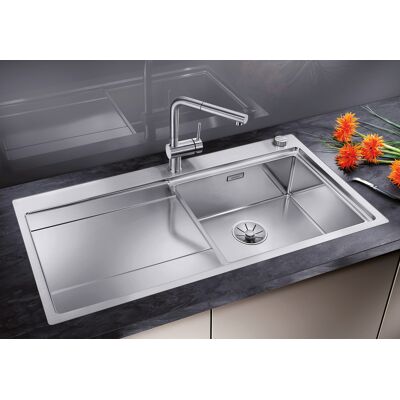 Blanco Divon ii 5 s-if évier 521660100 x 51 cm, Inox soie, droite, télécommande de vidange avec commande rotative - Publicité Blanco Divon ii 5 s-if évier 521660100 x 51 cm, Inox soie, droite, télécommande de vidange avec commande rotative - Publicité