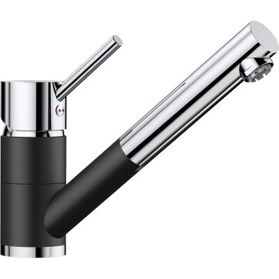 Robinet de Cuisine Blanco SILGRANIT-Look - Basse Pression, Chrome & Noir - Publicité Robinet de Cuisine Blanco SILGRANIT-Look - Basse Pression, Chrome & Noir - Publicité