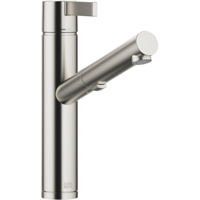 Mitigeur de cuisine monocommande Dornbracht 33876760-06, extractible, avec fonction douchette, saillie 206 mm, finition platine brossée - Publicité Mitigeur de cuisine monocommande Dornbracht 33876760-06, extractible, avec fonction douchette, saillie 206 mm, finition platine brossée - Publicité