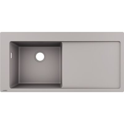 Évier encastré Hansgrohe S51 - 1 cuve - gris béton - 1050x510mm - Publicité Évier encastré Hansgrohe S51 - 1 cuve - gris béton - 1050x510mm - Publicité