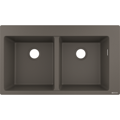 Hansgrohe Lavello Encastré - 2 Cuves, Trou de Robinet Pré-défini, Gris Pierre - Évier - Publicité Hansgrohe Lavello Encastré - 2 Cuves, Trou de Robinet Pré-défini, Gris Pierre - Évier - Publicité