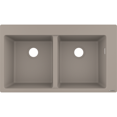 Hansgrohe Modèle 43316380 880 x 510 mm - 2 Bassins - Fregadero encastré - Publicité Hansgrohe Modèle 43316380 880 x 510 mm - 2 Bassins - Fregadero encastré - Publicité