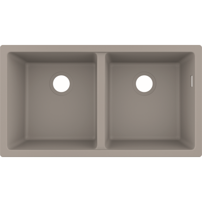 Hansgrohe Modèle 43434380 - Évier double sous plan - Béton gris - Publicité Hansgrohe Modèle 43434380 - Évier double sous plan - Béton gris - Publicité
