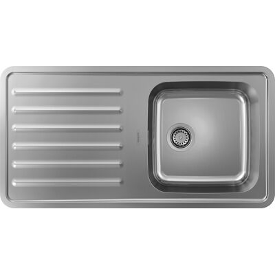 Évier encastré en inox avec égouttoir - Évier - Publicité Évier encastré en inox avec égouttoir - Évier - Publicité