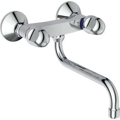 Ideal Standard robinet de cuisine Alpha B2042AA chrome, montage mural, saillie 268 mm - Publicité Ideal Standard robinet de cuisine Alpha B2042AA chrome, montage mural, saillie 268 mm - Publicité