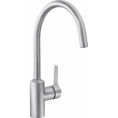 Robinet de cuisine Kludi Inox avec Bec Orientable - Modèle 428039678 - Publicité Robinet de cuisine Kludi Inox avec Bec Orientable - Modèle 428039678 - Publicité