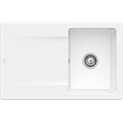 Évier Villeroy & Boch Siluet - Réversible, Manuel, Blanc - Publicité Évier Villeroy & Boch Siluet - Réversible, Manuel, Blanc - Publicité