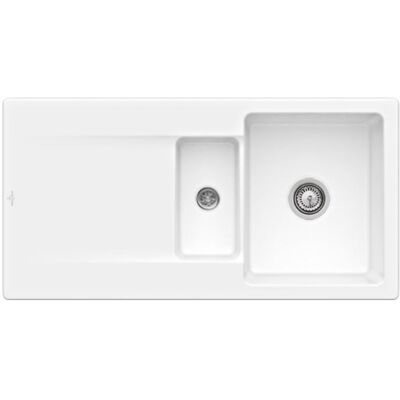 Évier de Cuisine Villeroy & Boch Siluet 60 R Blanc - Résistant - Publicité Évier de Cuisine Villeroy & Boch Siluet 60 R Blanc - Résistant - Publicité