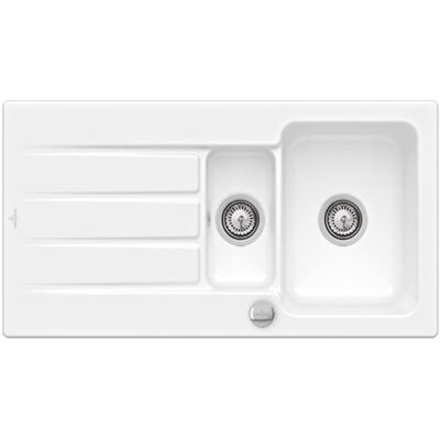 Villeroy & Boch Architectura MetalRim Évier - Réversible, 60cm, Blanc - Publicité Villeroy & Boch Architectura MetalRim Évier - Réversible, 60cm, Blanc - Publicité