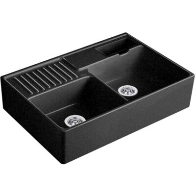 Villeroy und Boch Villeroy et Boch double bac 632391J0 ensemble de déchets, fonctionnement manuel, bac de repos, chromite - Publicité Villeroy und Boch Villeroy et Boch double bac 632391J0 ensemble de déchets, fonctionnement manuel, bac de repos, chromite - Publicité