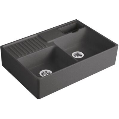 Évier double Villeroy & Boch - Graphite CeramicPlus - Publicité Évier double Villeroy & Boch - Graphite CeramicPlus - Publicité
