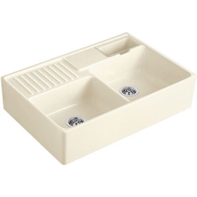 Évier Double en Cuisine Villeroy & Boch - Céramique, Drain Automatique - 895x220mm - Publicité Évier Double en Cuisine Villeroy & Boch - Céramique, Drain Automatique - 895x220mm - Publicité