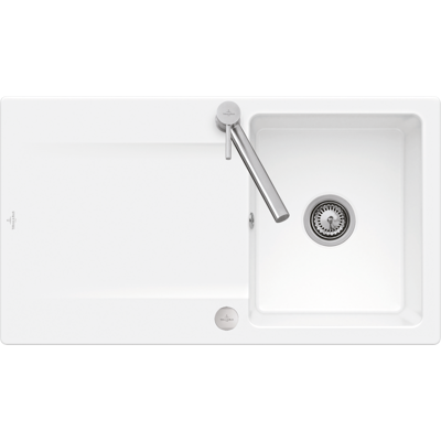 Évier encastré Siluet 50 Flat de Villeroy & Boch - Réversible, 880x490mm, Blanc - Publicité Évier encastré Siluet 50 Flat de Villeroy & Boch - Réversible, 880x490mm, Blanc - Publicité
