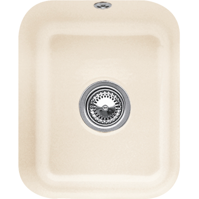 Évier en céramique ivoire Villeroy & Boch - 1 cuve, 45cm - Publicité Évier en céramique ivoire Villeroy & Boch - 1 cuve, 45cm - Publicité