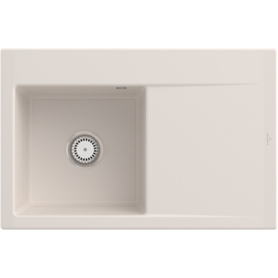 Évier de cuisine en céramique Villeroy & Boch Subway Style 45 - Modèle 334801KR avec vidange, Crème - Publicité Évier de cuisine en céramique Villeroy & Boch Subway Style 45 - Modèle 334801KR avec vidange, Crème - Publicité