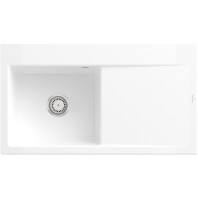 Évier Villeroy & Boch Subway Style 50 - Gauche, Blanc, 900x510mm - Publicité Évier Villeroy & Boch Subway Style 50 - Gauche, Blanc, 900x510mm - Publicité