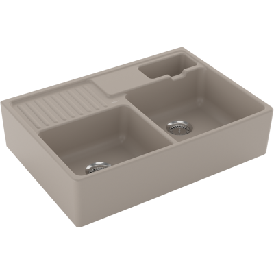 Villeroy und Boch Villeroy et Boch garniture de vidange double cuve 632391AM match0, fonctionnement manuel, restes de cuve, Amande - Publicité Villeroy und Boch Villeroy et Boch garniture de vidange double cuve 632391AM match0, fonctionnement manuel, restes de cuve, Amande - Publicité