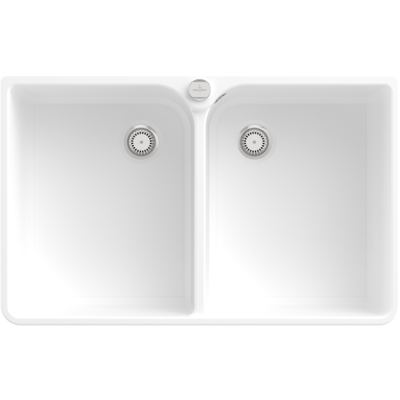 Villeroy & Boch Double Évier - 638002RW, Blanc Pierre - Publicité Villeroy & Boch Double Évier - 638002RW, Blanc Pierre - Publicité