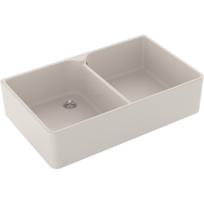 Villeroy und Boch Villeroy et Boch garniture de vidange double cuve 639001KR match0 avec commande manuelle, crema - Publicité Villeroy und Boch Villeroy et Boch garniture de vidange double cuve 639001KR match0 avec commande manuelle, crema - Publicité