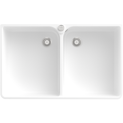 Évier double Villeroy & Boch - Stone White - 639002RW - Publicité Évier double Villeroy & Boch - Stone White - 639002RW - Publicité