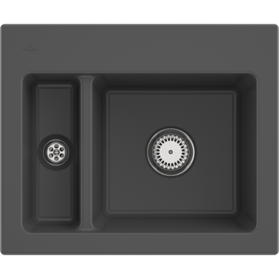Villeroy und Boch Évier encastrable Villeroy & Boch Subway 60 XM 678001i4 avec garniture de vidage et commande manuelle, 620 x 510 mm, graphite - Publicité Villeroy und Boch Évier encastrable Villeroy & Boch Subway 60 XM 678001i4 avec garniture de vidage et commande manuelle, 620 x 510 mm, graphite - Publicité