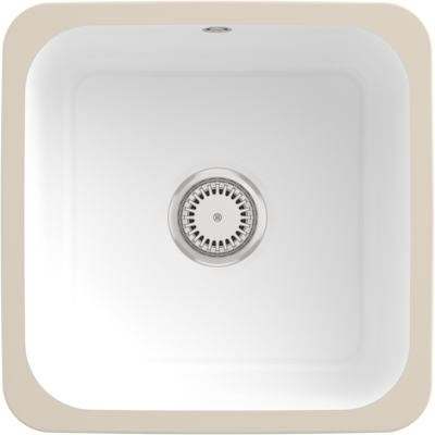 Evier monobloc blanc CeramicPlus Villeroy & Boch - Sous plan - Publicité Evier monobloc blanc CeramicPlus Villeroy & Boch - Sous plan - Publicité