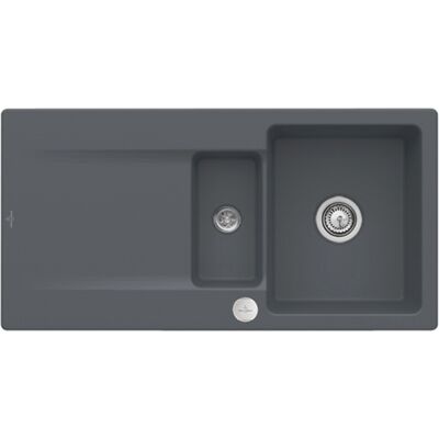 Évier Siluet Graphit de Villeroy & Boch - Réversible, 60cm, TitanCeram - Publicité Évier Siluet Graphit de Villeroy & Boch - Réversible, 60cm, TitanCeram - Publicité