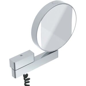 Emco rasage LED et Miroirs cosmetiques chrome, avec cable / prise en spirale