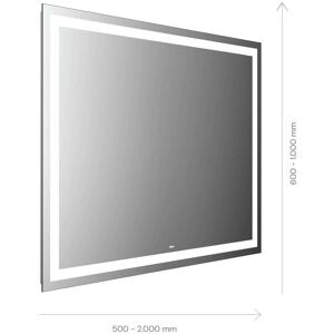 Miroir lumineux Emco Mi 230 LED 105200010000100 2000 x 1000 mm, avec decoupe lumineuse sur tout le pourtour