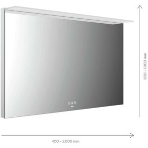 Emco Mi 200+ miroir lumineux LED 102060010000300 600 x 1000 mm, avec voile lumineux en acrylique