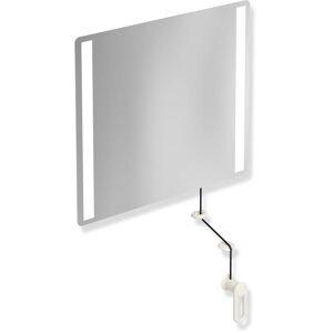 Hewi 801 miroir lumineux inclinable LED 801.01.40099 600x540x6mm, blanc pur