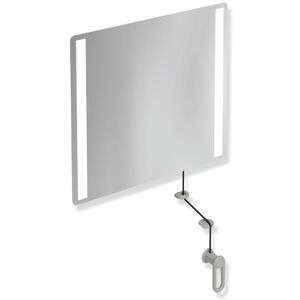 Hewi 801 Miroir Lumineux Inclinable - 600x540mm, Gris Roche - Publicité Hewi 801 Miroir Lumineux Inclinable - 600x540mm, Gris Roche - Publicité