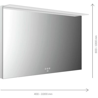 Miroir LED Emco MI 200+ - Contrôle tactile, 1000x700mm - Publicité Miroir LED Emco MI 200+ - Contrôle tactile, 1000x700mm - Publicité
