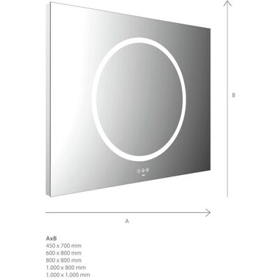 Miroir lumineux Emco MI 240+ - Panneau tactile - 1000x800mm - Publicité Miroir lumineux Emco MI 240+ - Panneau tactile - 1000x800mm - Publicité