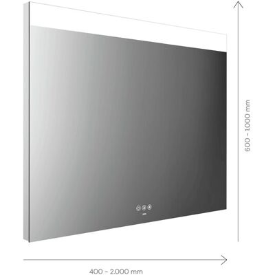 Miroir LED Emco MI 250+ - Large Découpe Lumineuse, Tactile - 1600mm - Publicité Miroir LED Emco MI 250+ - Large Découpe Lumineuse, Tactile - 1600mm - Publicité