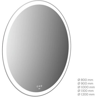 Miroir LED Emco MI 310+ - Rond, Contrôle tactile, 1100mm - Publicité Miroir LED Emco MI 310+ - Rond, Contrôle tactile, 1100mm - Publicité