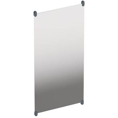 Hewi S 801 Miroir Murale - Rectangulaire, Bords Biseautés, Gris Mat - Publicité Hewi S 801 Miroir Murale - Rectangulaire, Bords Biseautés, Gris Mat - Publicité