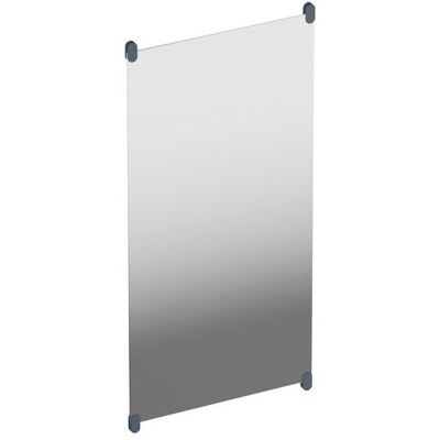 Hewi S 801 Miroir Murale - Rectangulaire, Bords Biseautés, Gris Mat - Publicité Hewi S 801 Miroir Murale - Rectangulaire, Bords Biseautés, Gris Mat - Publicité