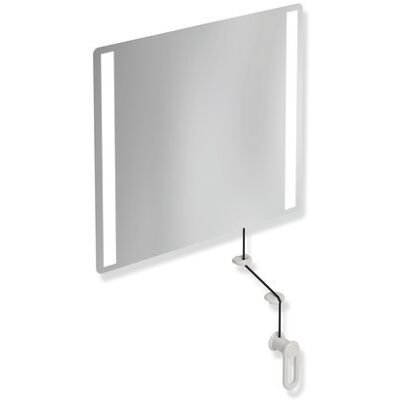 Miroir LED ajustable lumineux Hewi - Miroir rectangulaire mural - Publicité Miroir LED ajustable lumineux Hewi - Miroir rectangulaire mural - Publicité