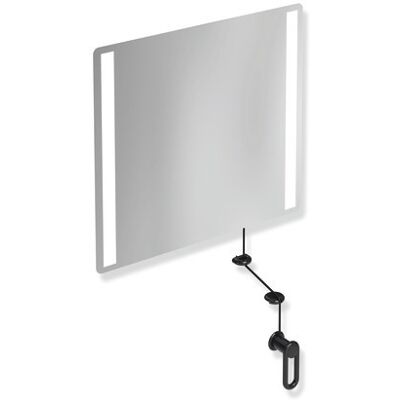 Hewi 801 Miroir LED inclinable - Noir profond - Publicité Hewi 801 Miroir LED inclinable - Noir profond - Publicité