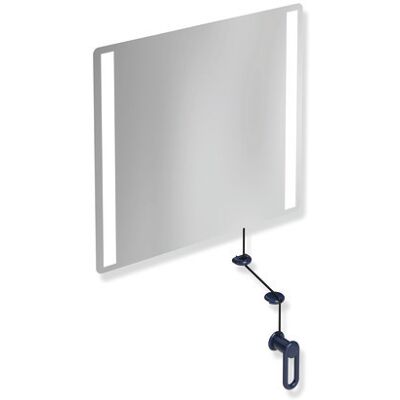 Miroir Murale LED Hewi Bleu Acier - Rectangulaire, Inclinaison, IP44 - Publicité Miroir Murale LED Hewi Bleu Acier - Rectangulaire, Inclinaison, IP44 - Publicité
