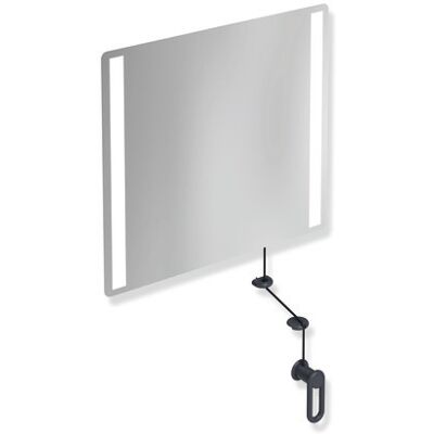 Hewi Modèle 801 Miroir LED inclinable - Fixation murale, 600x540mm, Gris - Publicité Hewi Modèle 801 Miroir LED inclinable - Fixation murale, 600x540mm, Gris - Publicité