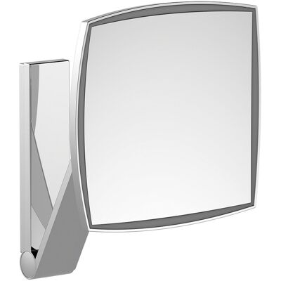 Miroir cosmétique Keuco Nickel brossé 200x200mm LED - Publicité Miroir cosmétique Keuco Nickel brossé 200x200mm LED - Publicité