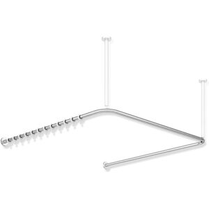 Hewi System 900 rideaux match0 900.34.300XA 987 x 975 x 987 mm, 28 anneaux à rideaux, sol Inox mat