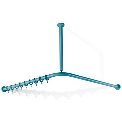 Barre de rideaux Hewi 801 - 1000x1000mm, 20 Anneaux bleu aqua - Publicité Barre de rideaux Hewi 801 - 1000x1000mm, 20 Anneaux bleu aqua - Publicité