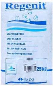 Premium Les pastilles de sel régénérant Regenit, sac de 25 kg pour les systèmes d'adoucissement de l'eau