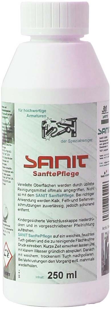 Sanit soft care 3371 nettoyant spécial pour robinetterie de haute qualité, flacon de 250 ml