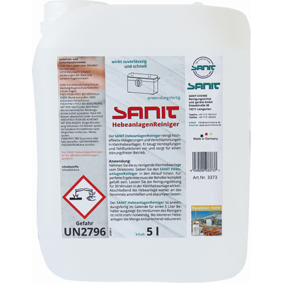 Sanit 3373 Nettoyant Système de Levage - Petite Station - 5L - Publicité Sanit 3373 Nettoyant Système de Levage - Petite Station - 5L - Publicité