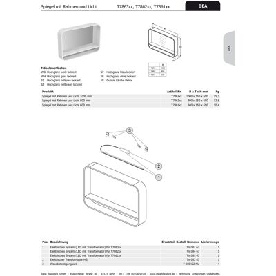 électronique Ideal Standard avec transformateur DEA, TV08567 TV08567 - Publicité électronique Ideal Standard avec transformateur DEA, TV08567 TV08567 - Publicité